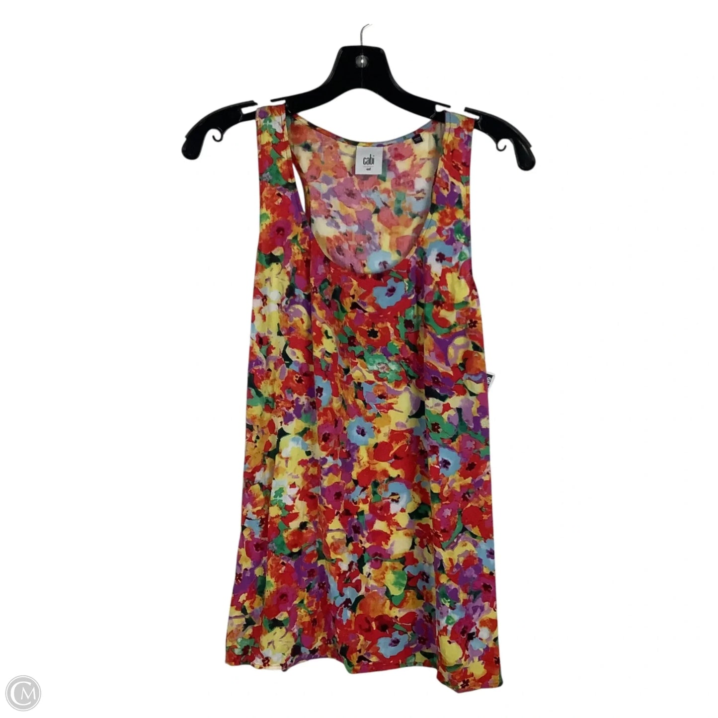 Top Sleeveless By Cabi In Floral Print, Size: M