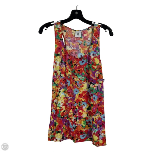 Top Sleeveless By Cabi In Floral Print, Size: M
