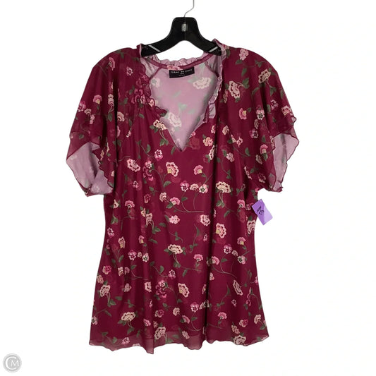 Top Short Sleeve By Lane Bryant In Purple, Size: 18/20