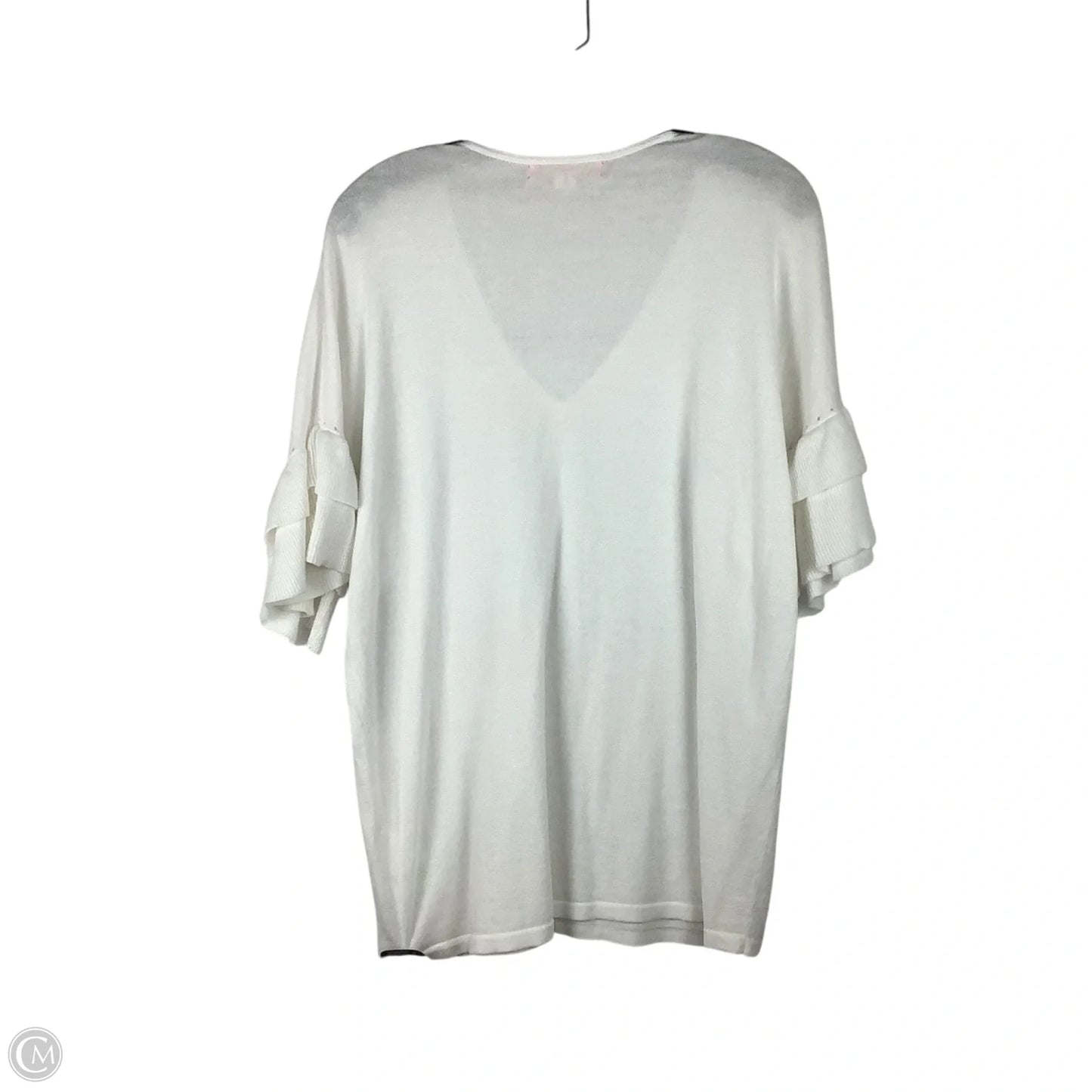 Top Short Sleeve Designer By Lilly Pulitzer In White, Size: M