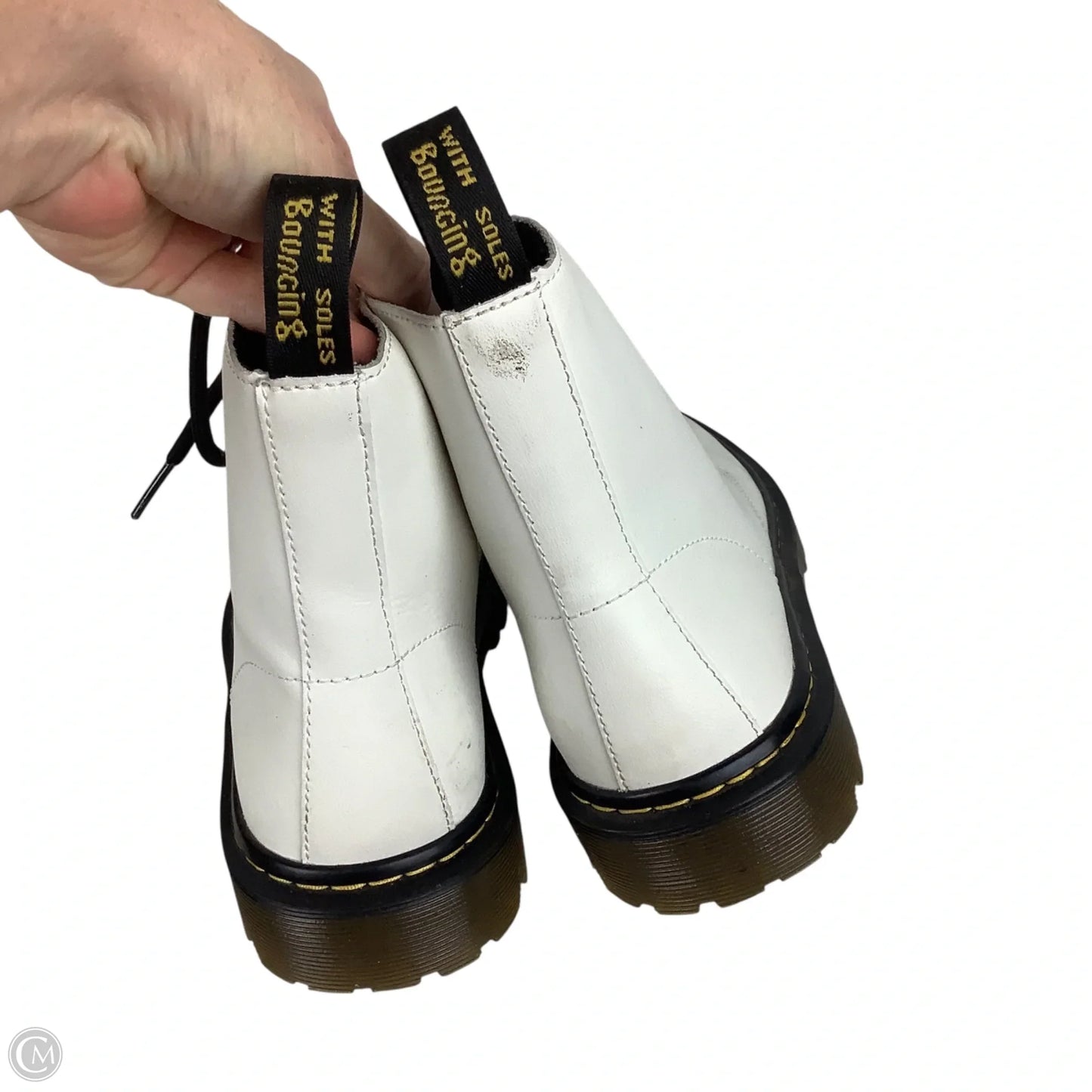 Boots Combat By Dr Martens In White, Size: 10