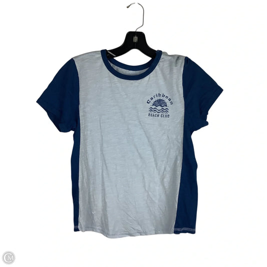 Top Short Sleeve Basic By Pilcro In Blue, Size: M