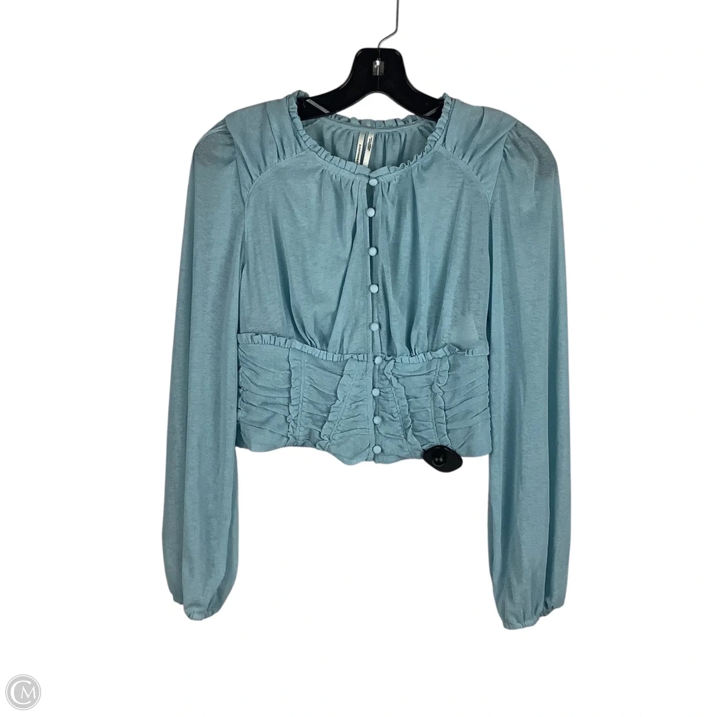 Top Long Sleeve By Anthropologie In Blue, Size: Xs