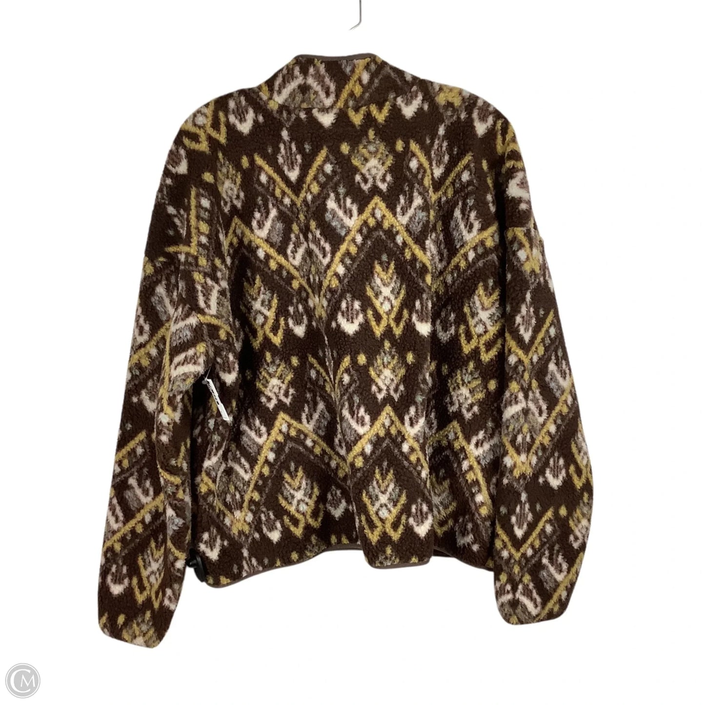 Jacket Faux Fur & Sherpa By Wonderly In Brown, Size: Xl
