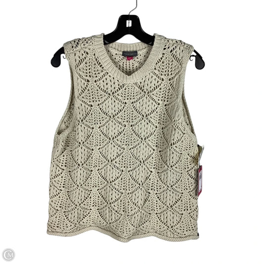 Vest Sweater By Vince Camuto In Cream, Size: Xl