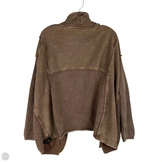 Sweater Cardigan By Easel In Brown, Size: S