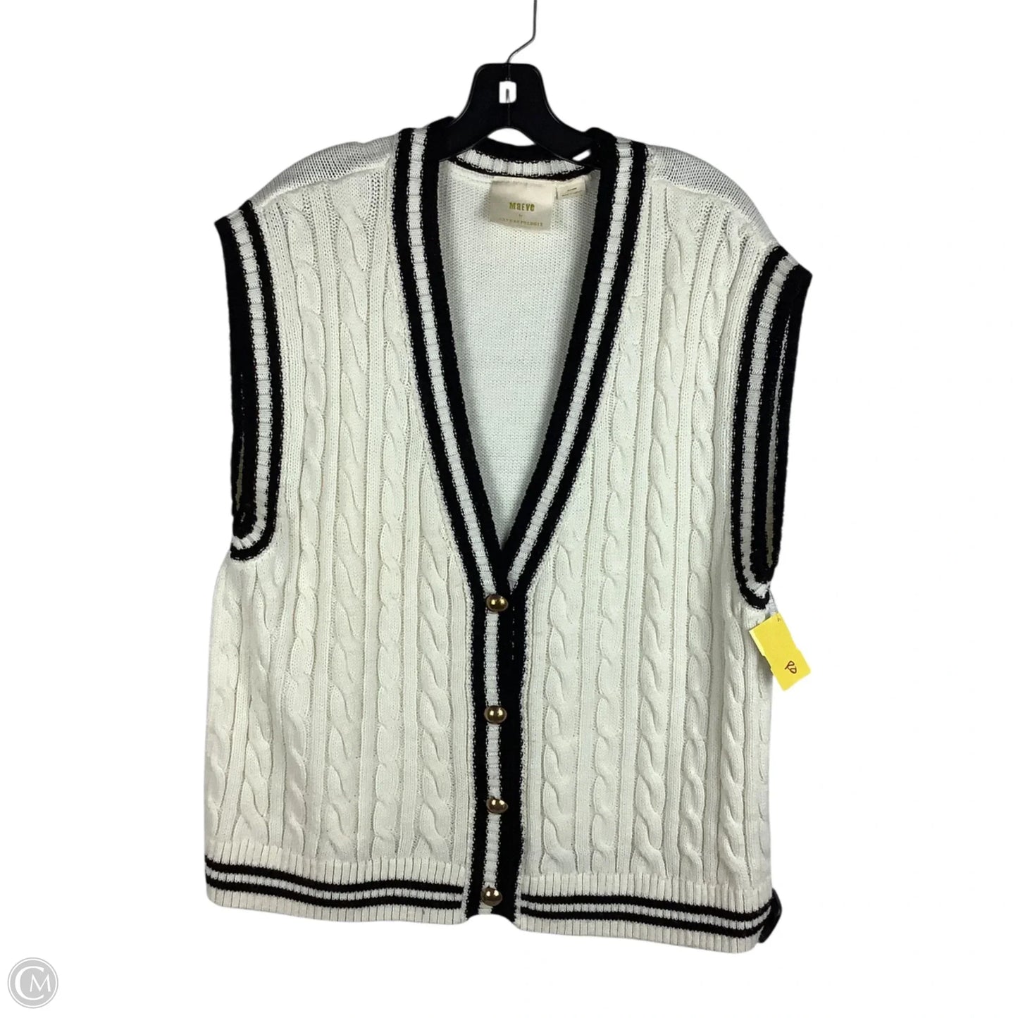 Vest Sweater By Maeve In White, Size: Xl