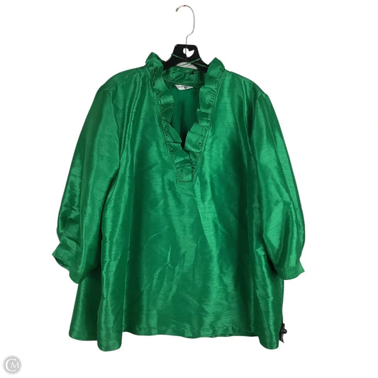 Top Short Sleeve By Crown And Ivy In Green, Size: 4x