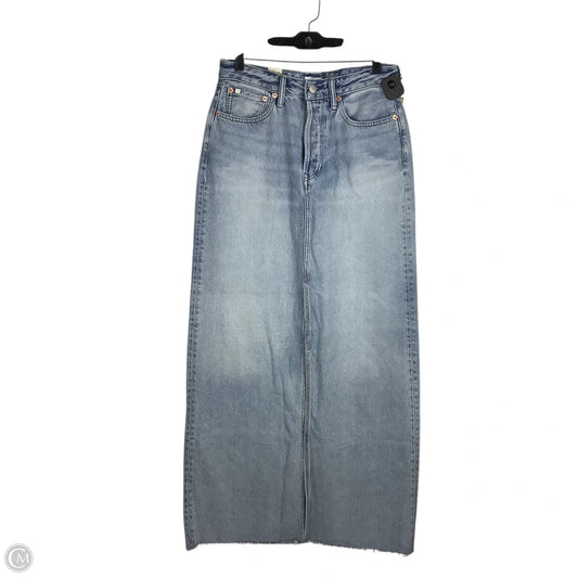 Skirt Maxi By Ae77 In Blue Denim, Size: 6