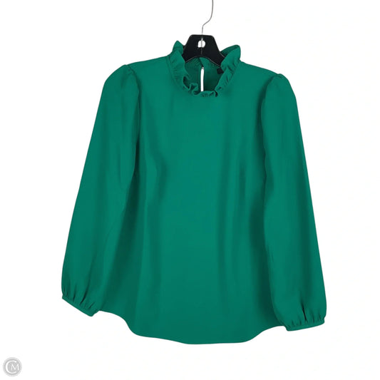 Top Long Sleeve By J. Crew In Green, Size: Xxs