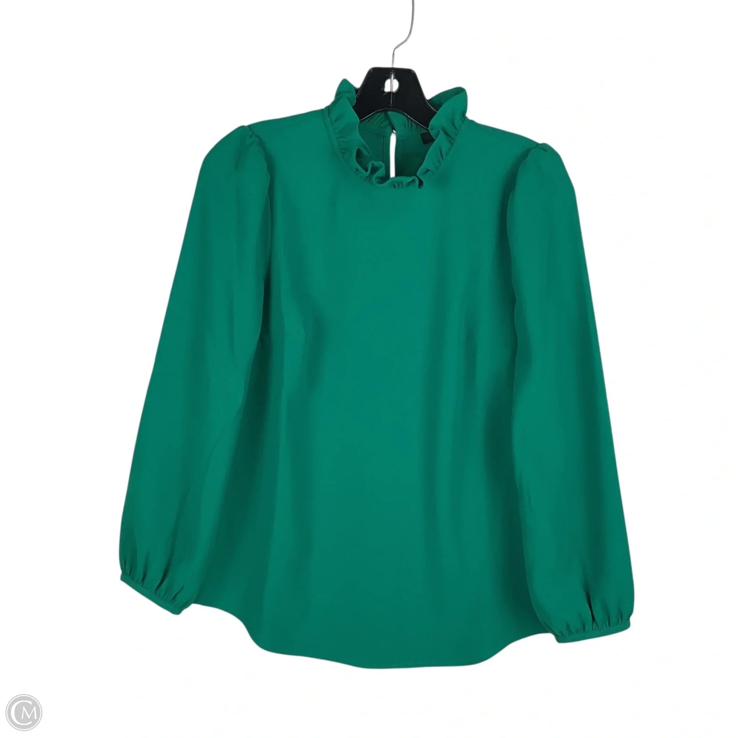 Top Long Sleeve By J. Crew In Green, Size: Xxs