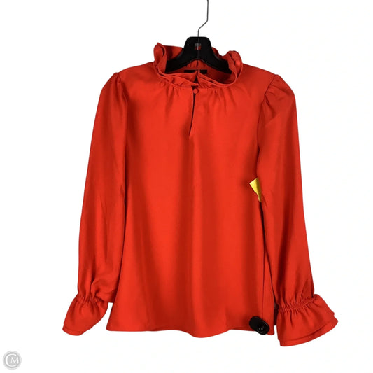 Top Long Sleeve By J. Crew In Orange, Size: Xxs