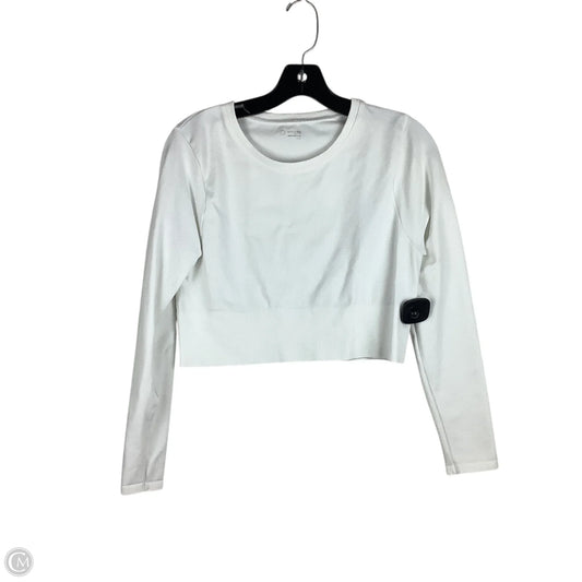 Athletic Top Long Sleeve Crewneck By Aerie In White, Size: L