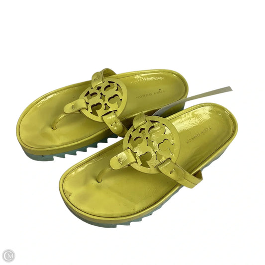 Sandals Designer By Tory Burch In Green, Size: 6