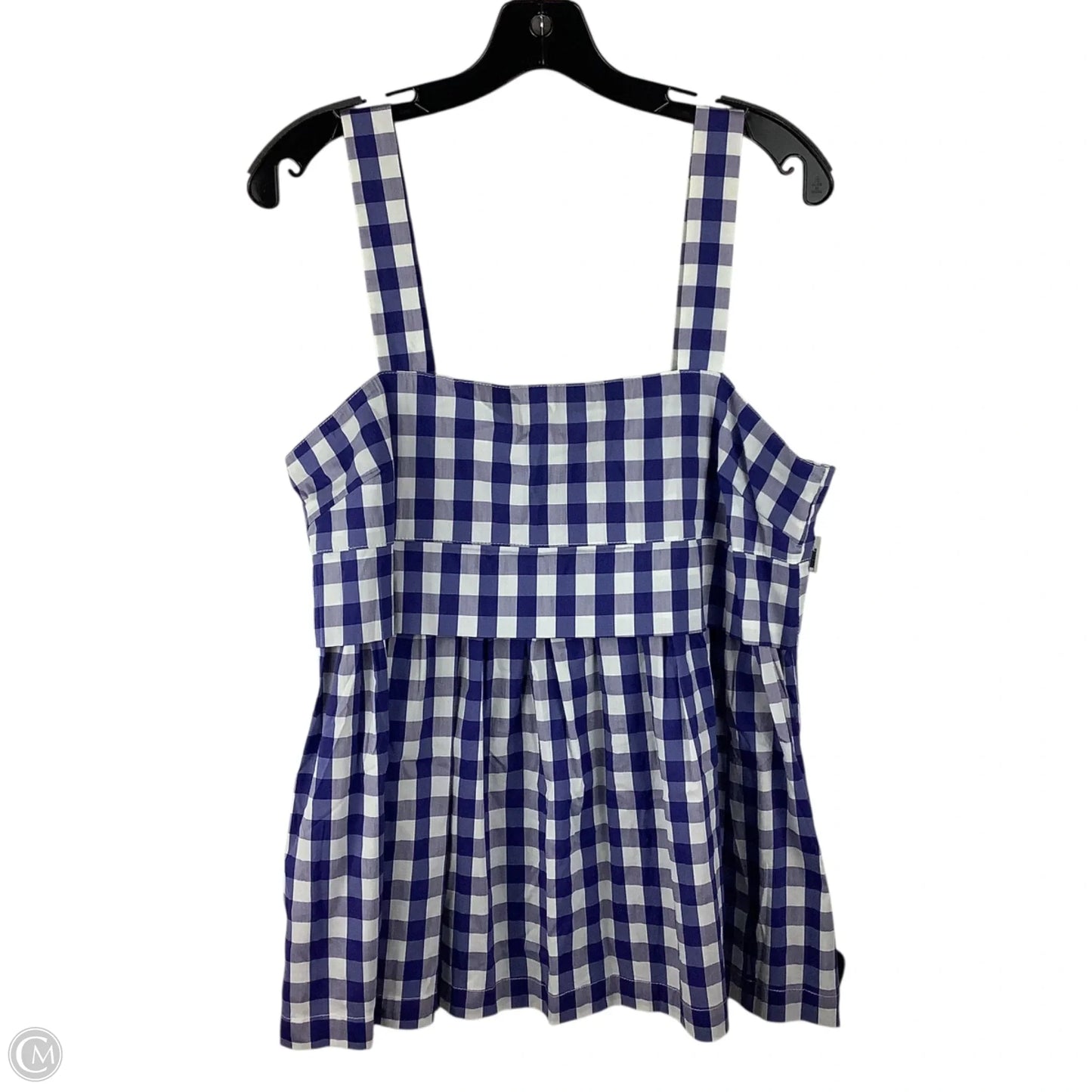 Top Sleeveless By Pomander Place In Plaid Pattern, Size: L