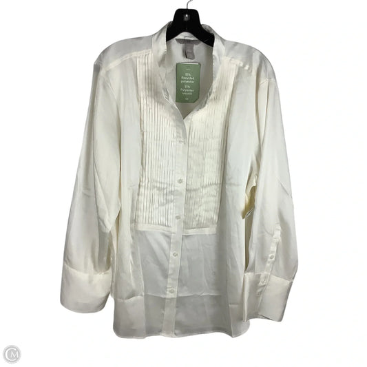 Top Long Sleeve By H&m In White, Size: Xl