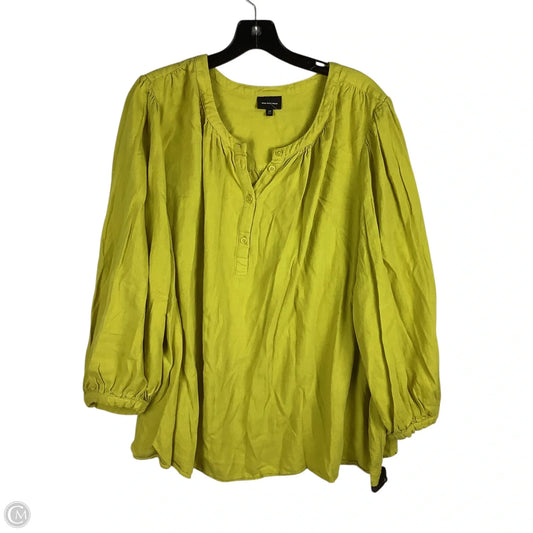 Top Long Sleeve By Who What Wear In Green, Size: 3x