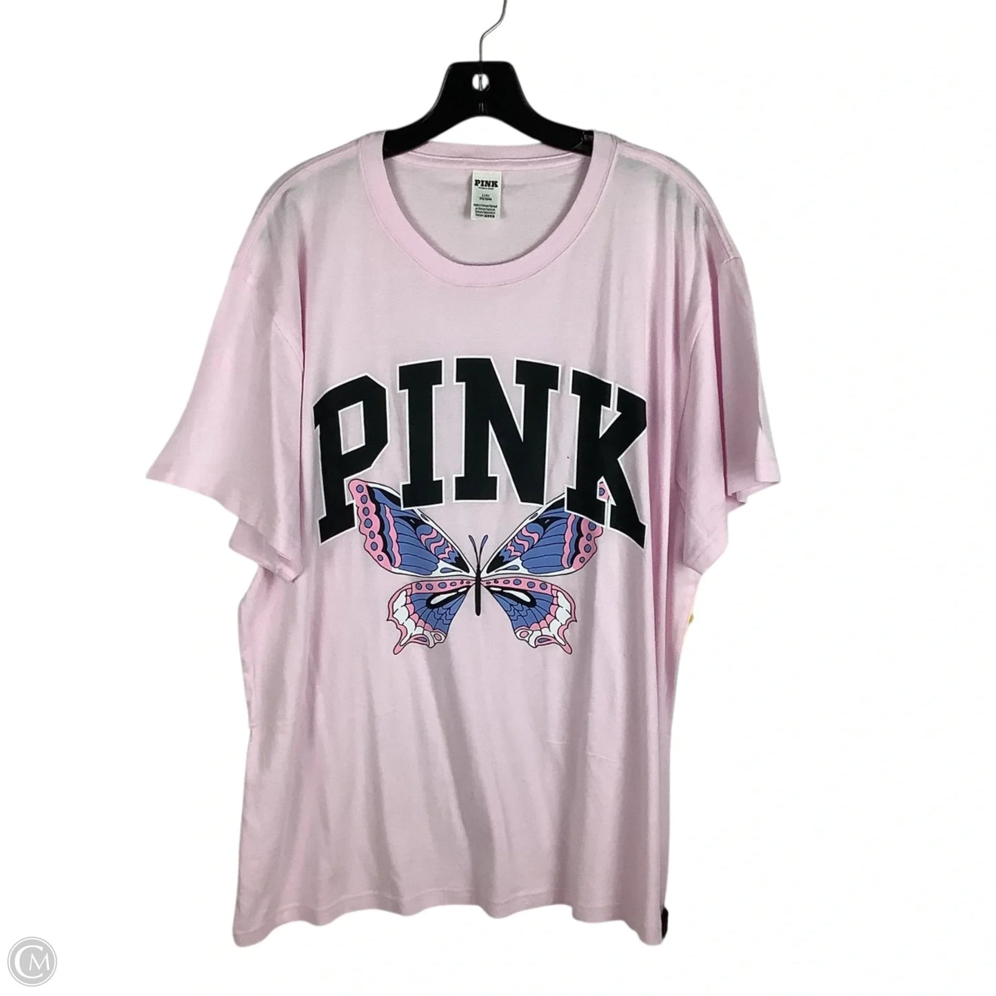 Top Short Sleeve By Pink In Pink, Size: L