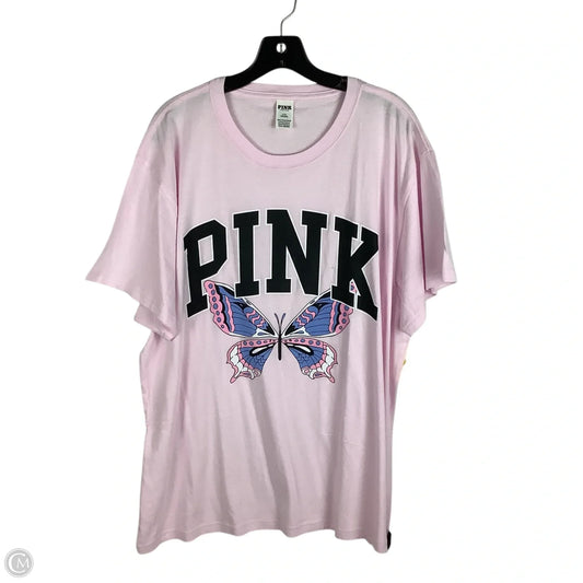 Top Short Sleeve By Pink In Pink, Size: L