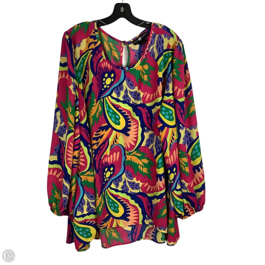 Top Long Sleeve By Ashley Stewart In Multi-colored, Size: 3x (22/24)