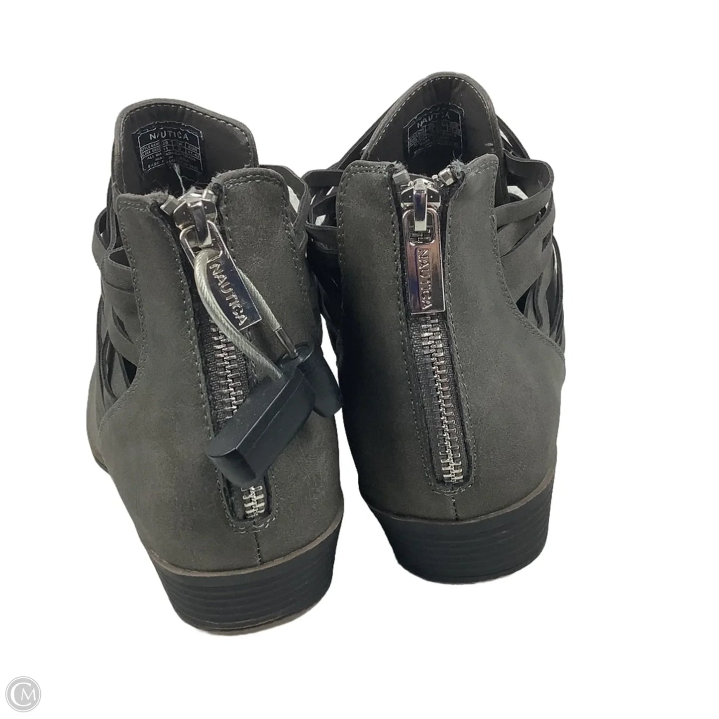 Boots Ankle Heels By Nautica In Grey, Size: 11