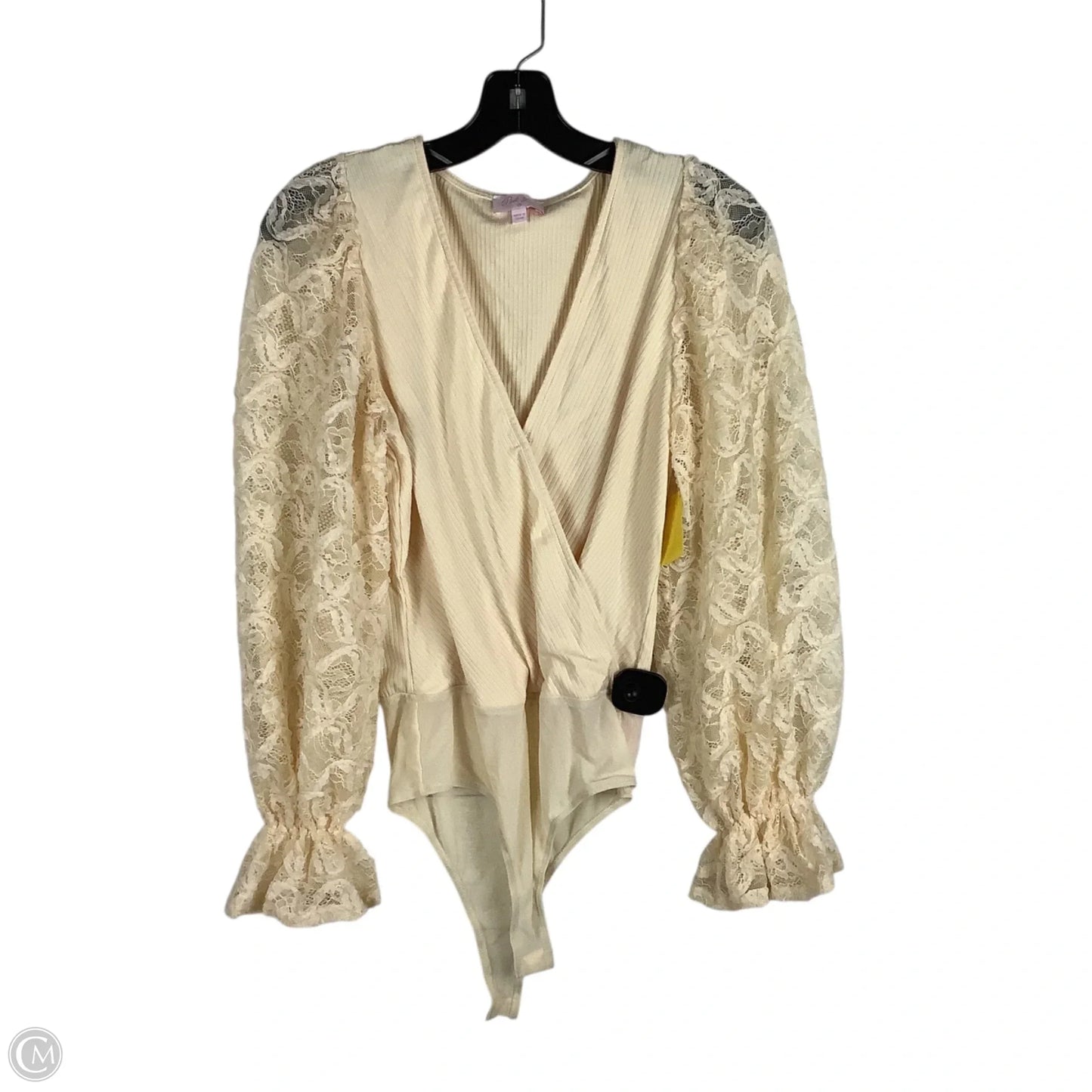 Bodysuit By Pink Lily In Cream, Size: M