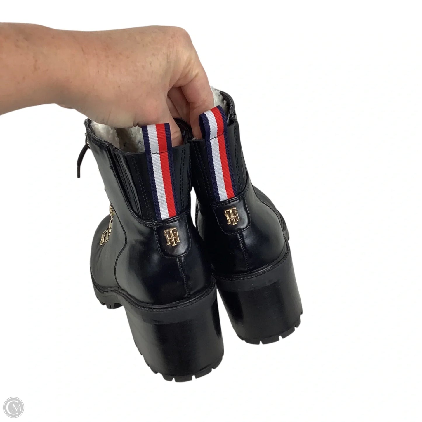 Boots Ankle Heels By Tommy Hilfiger In Black, Size: 7