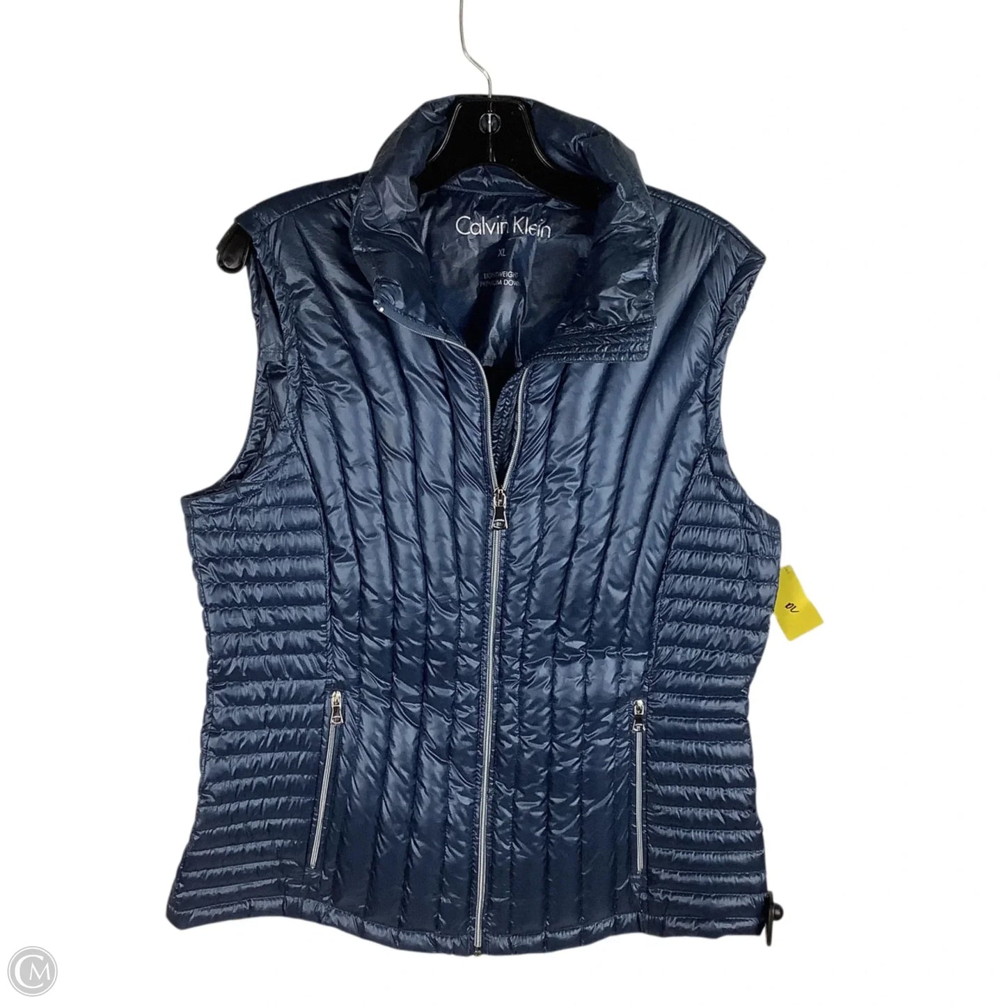 Vest Puffer & Quilted By Calvin Klein In Navy, Size: Xl