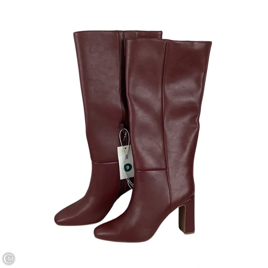 Boots Knee Heels By A New Day In Red, Size: 9