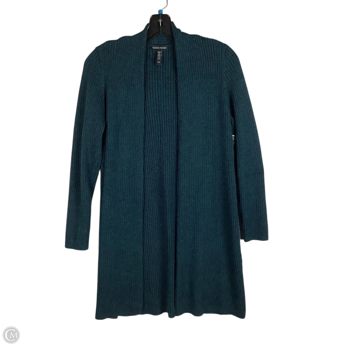 Sweater Cardigan By Eileen Fisher In Green, Size: M