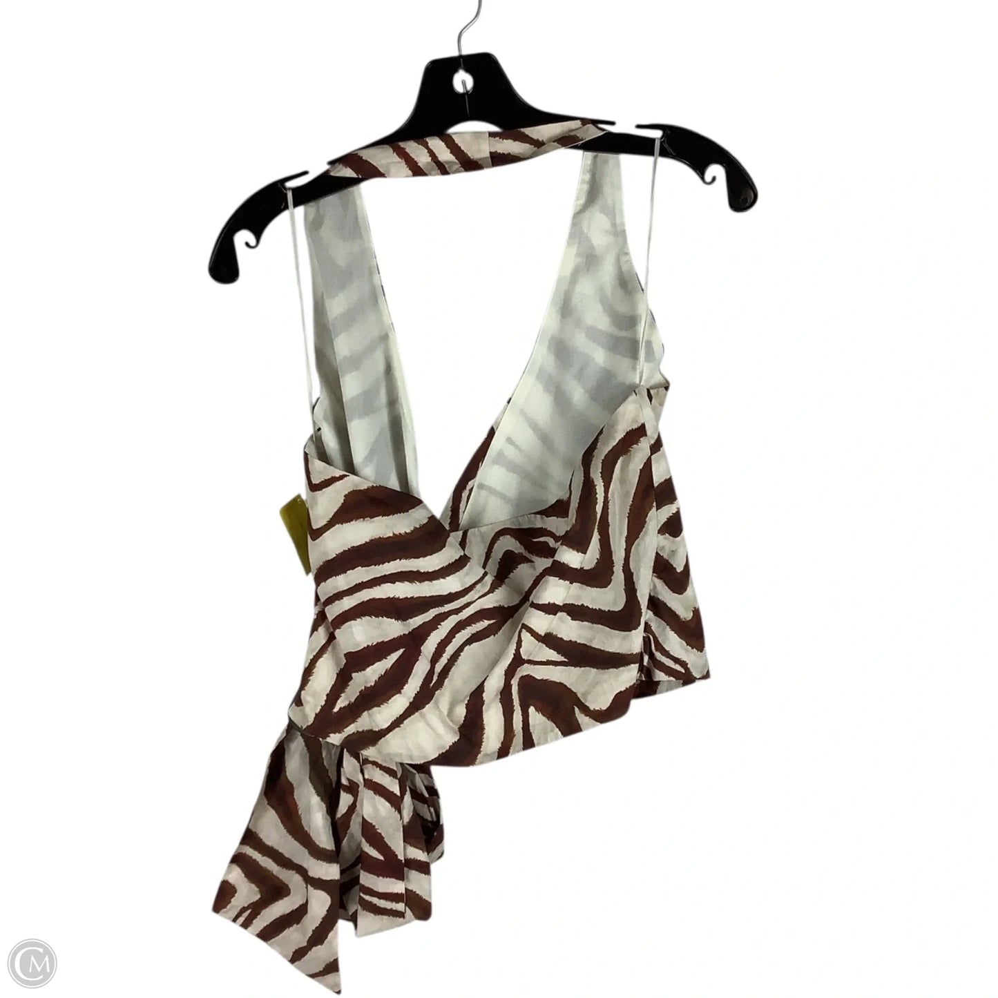 Top Sleeveless By Zara In Animal Print, Size: M