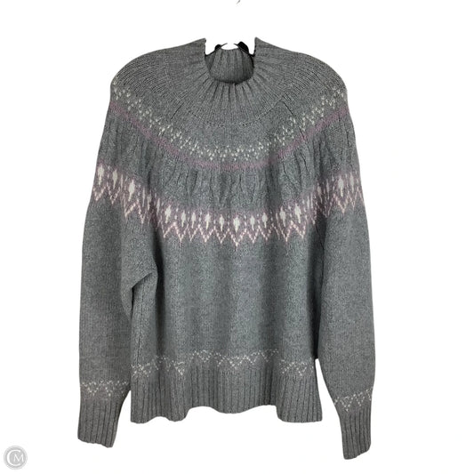 Sweater By Nicole Miller In Grey, Size: Xl