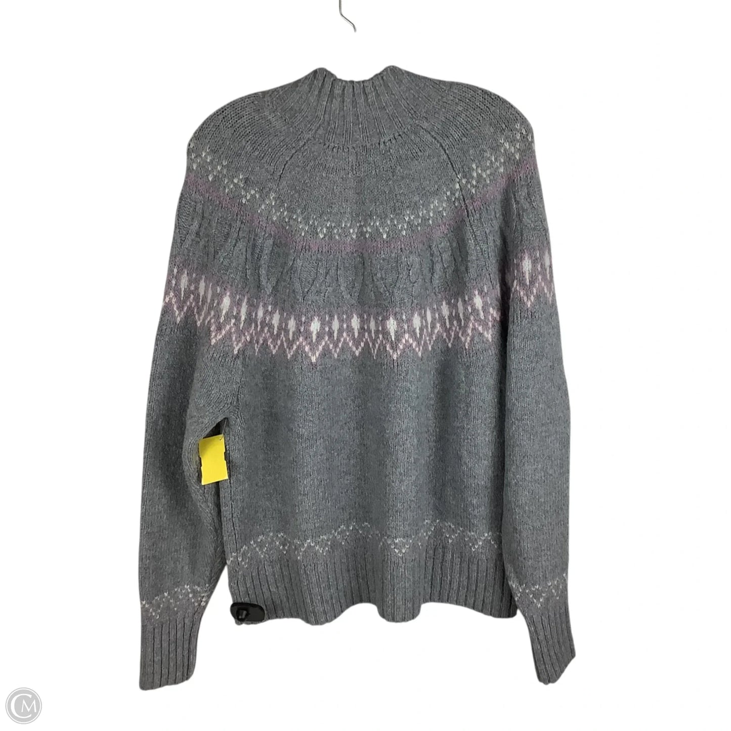 Sweater By Nicole Miller In Grey, Size: Xl