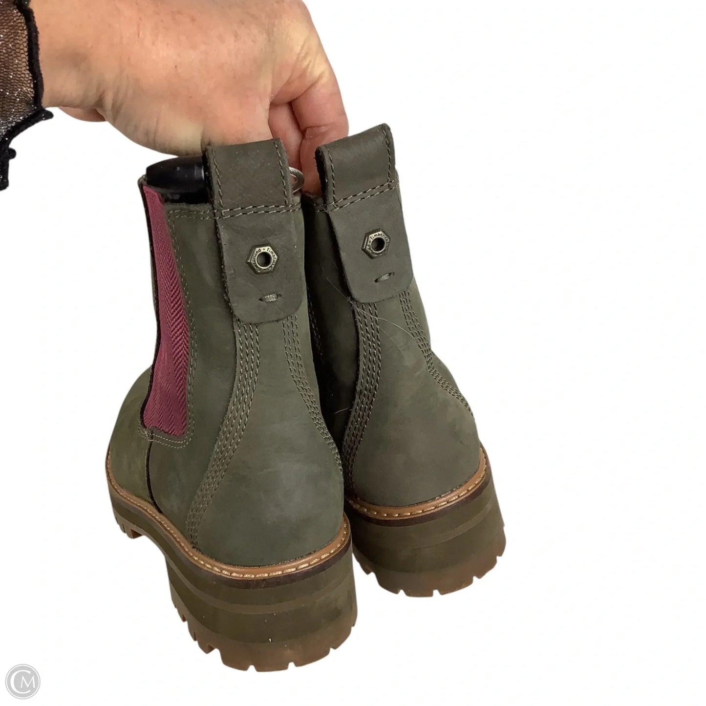 Boots Ankle Heels By Timberland In Green, Size: 8.5
