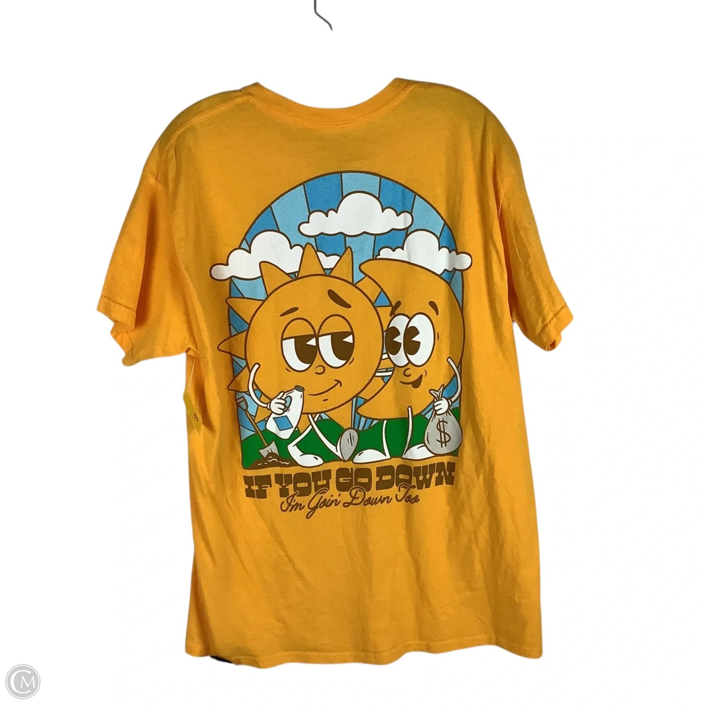 Top Short Sleeve By Clothes Mentor In Yellow, Size: L