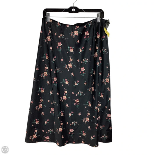 Skirt Midi By Forever 21 In Floral Print, Size: 1x