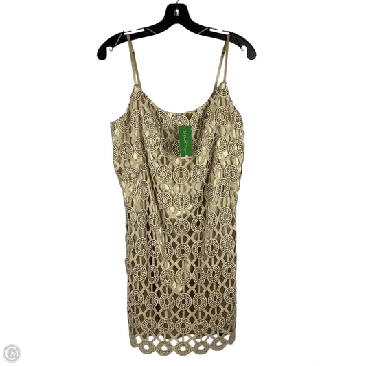 Dress Designer By Lilly Pulitzer In Gold, Size: 10