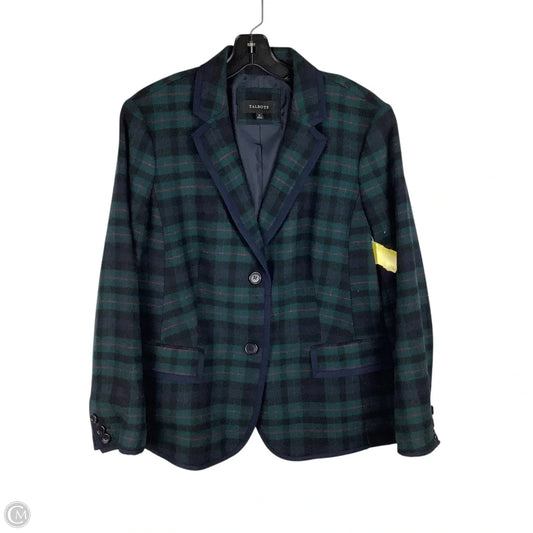 Blazer By Talbots In Plaid Pattern, Size: 16