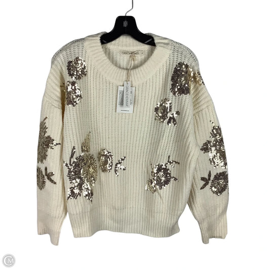 Sweater By Cmc In Cream, Size: L