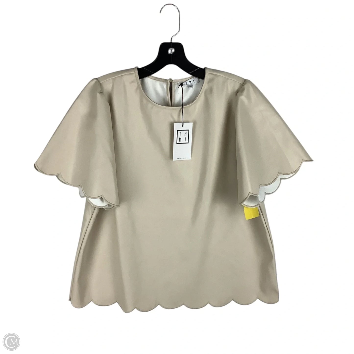 Top Short Sleeve By Thml In Cream, Size: L