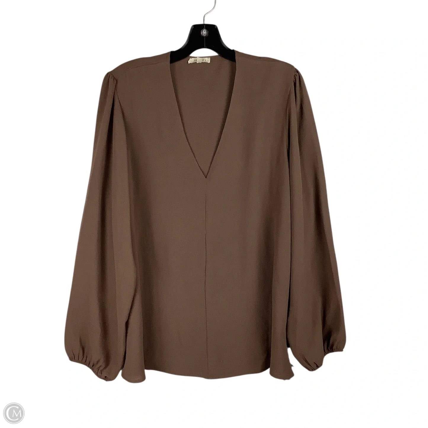 Top Long Sleeve By Jodifl In Brown, Size: L