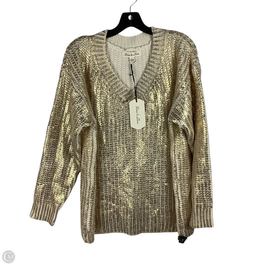 Sweater By Vine & Love In Gold, Size: L