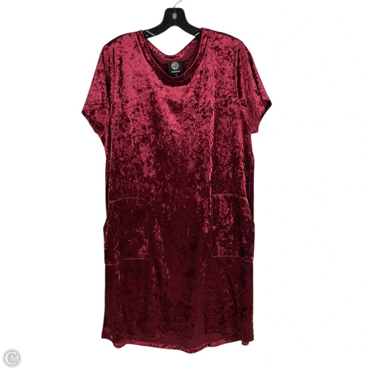 Dress Casual Short By Bobeau In Red, Size: Xl