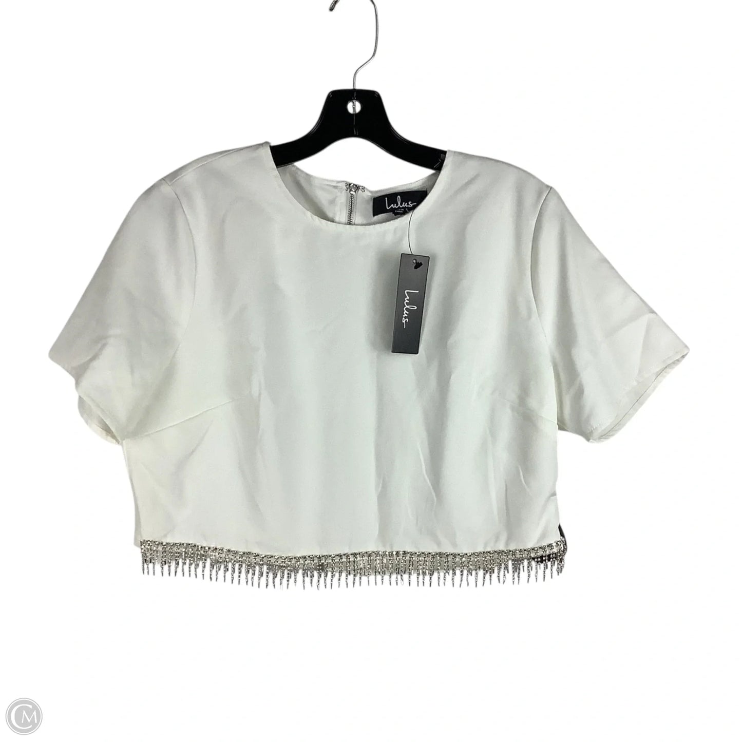 Top Short Sleeve By Lulus In White, Size: Xl