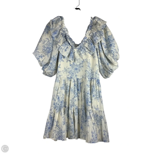Dress Party Short By &merci In Blue & Cream, Size: S