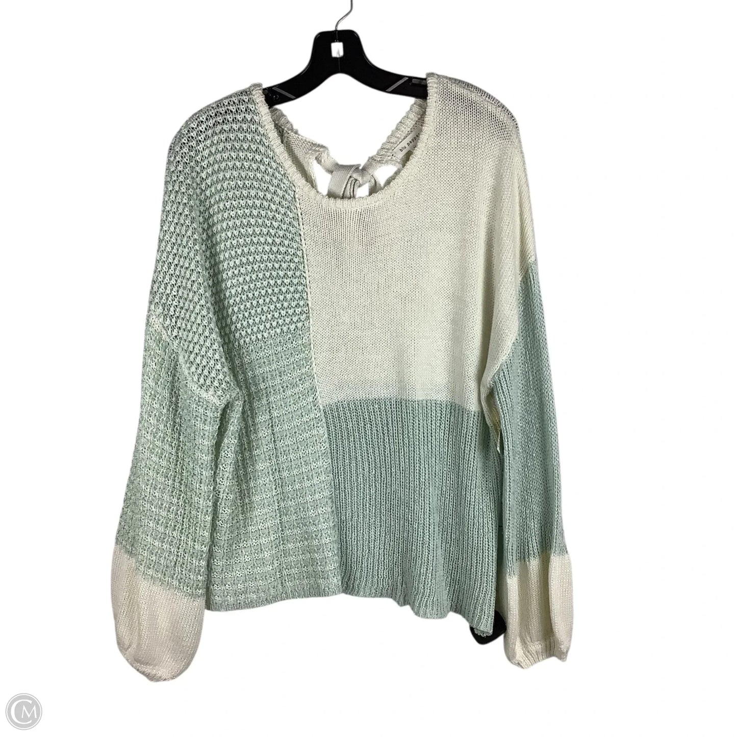 Sweater By Blu Pepper In Blue & White, Size: M