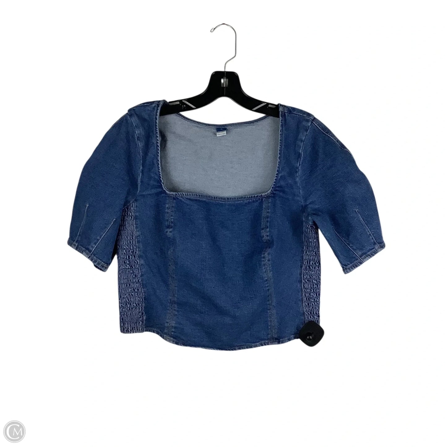 Top Short Sleeve By Old Navy In Blue Denim, Size: M