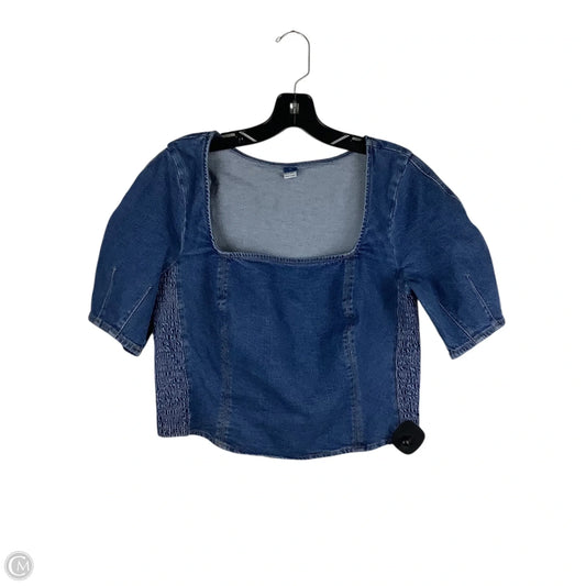 Top Short Sleeve By Old Navy In Blue Denim, Size: M