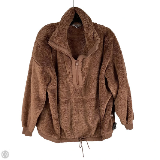 Jacket Faux Fur & Sherpa By Joy Lab In Brown, Size: M