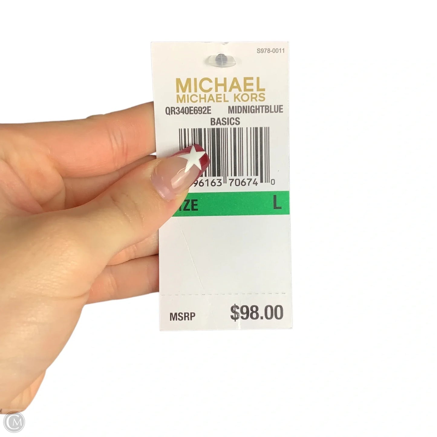 Top Short Sleeve By Michael By Michael Kors In Navy, Size: L